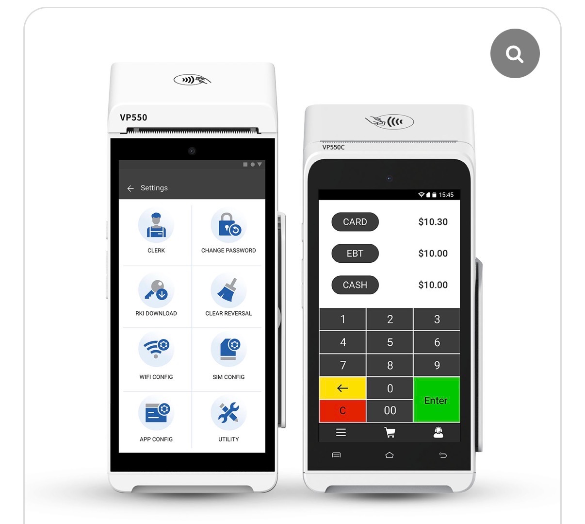 Valor PayTech VP550 and VP550C countertop terminals