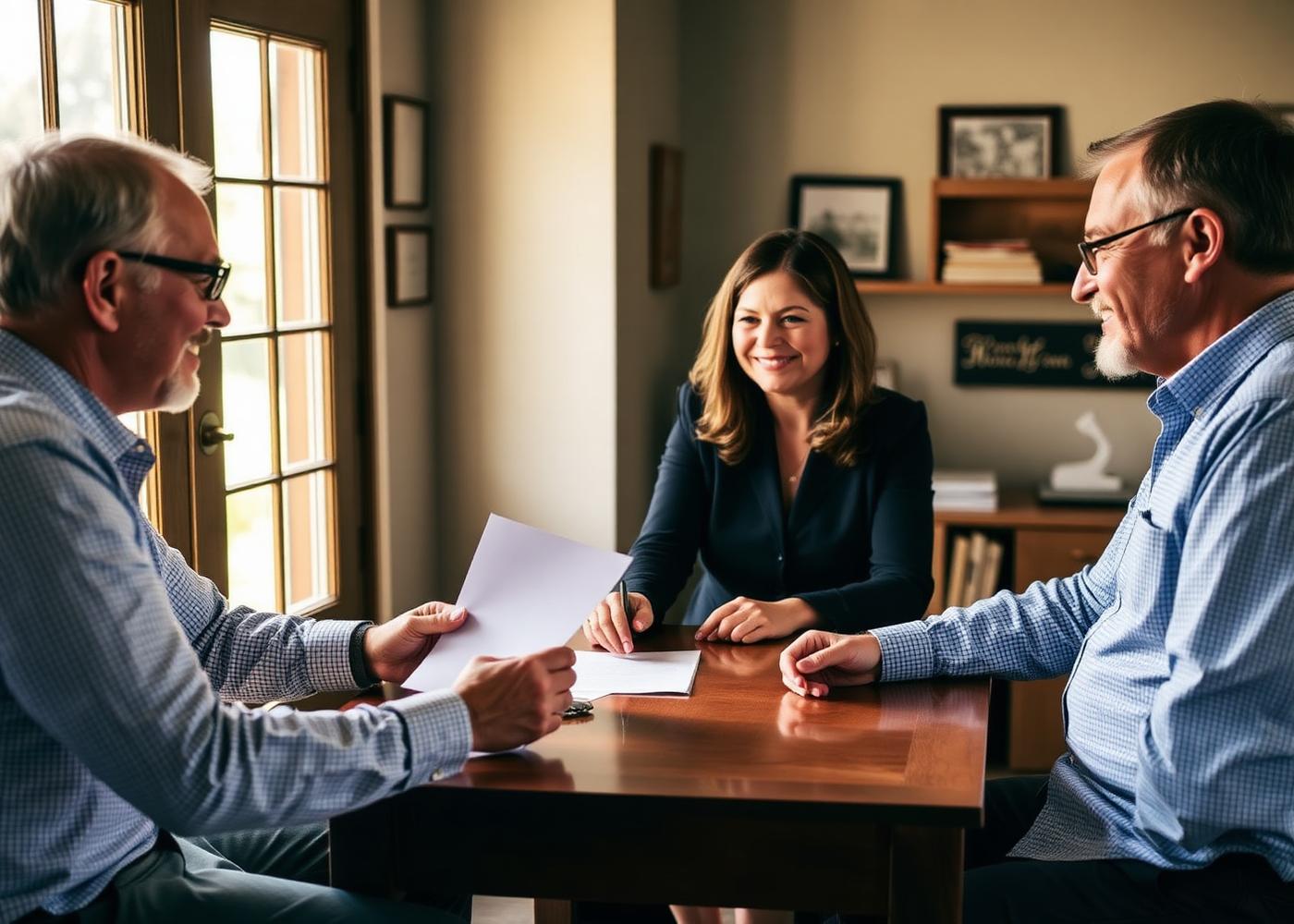 Premier Credit Card Solutions team meeting with a local business owner